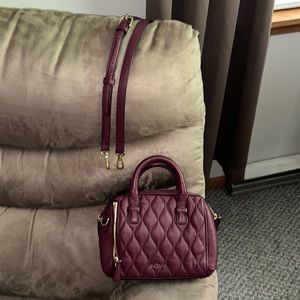 Very good used small quilted leather Vera Bradley crossbody